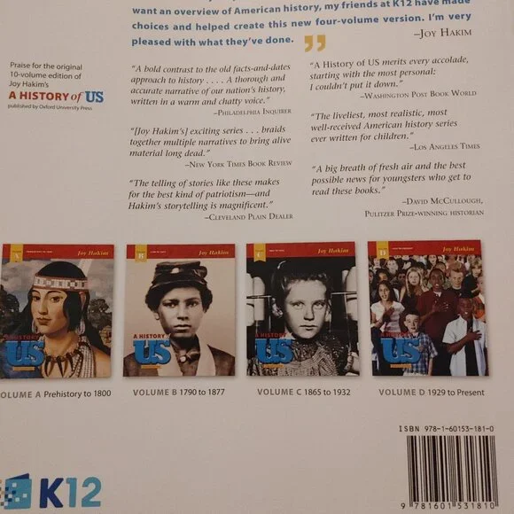 A History of Us - Volume A- Prehistory to 1800 - Joy Hakins - Brand New - Picture 4 of 9